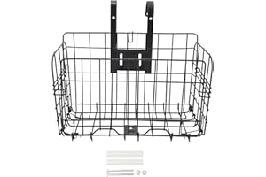 Wire Mesh Folding Rear Bike Basket Foldable Detachable Front Rear Hanging Basket for Mountain Bike Accessories