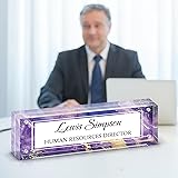 HETOOSHI Name Plate for Desk, Desk Double sided