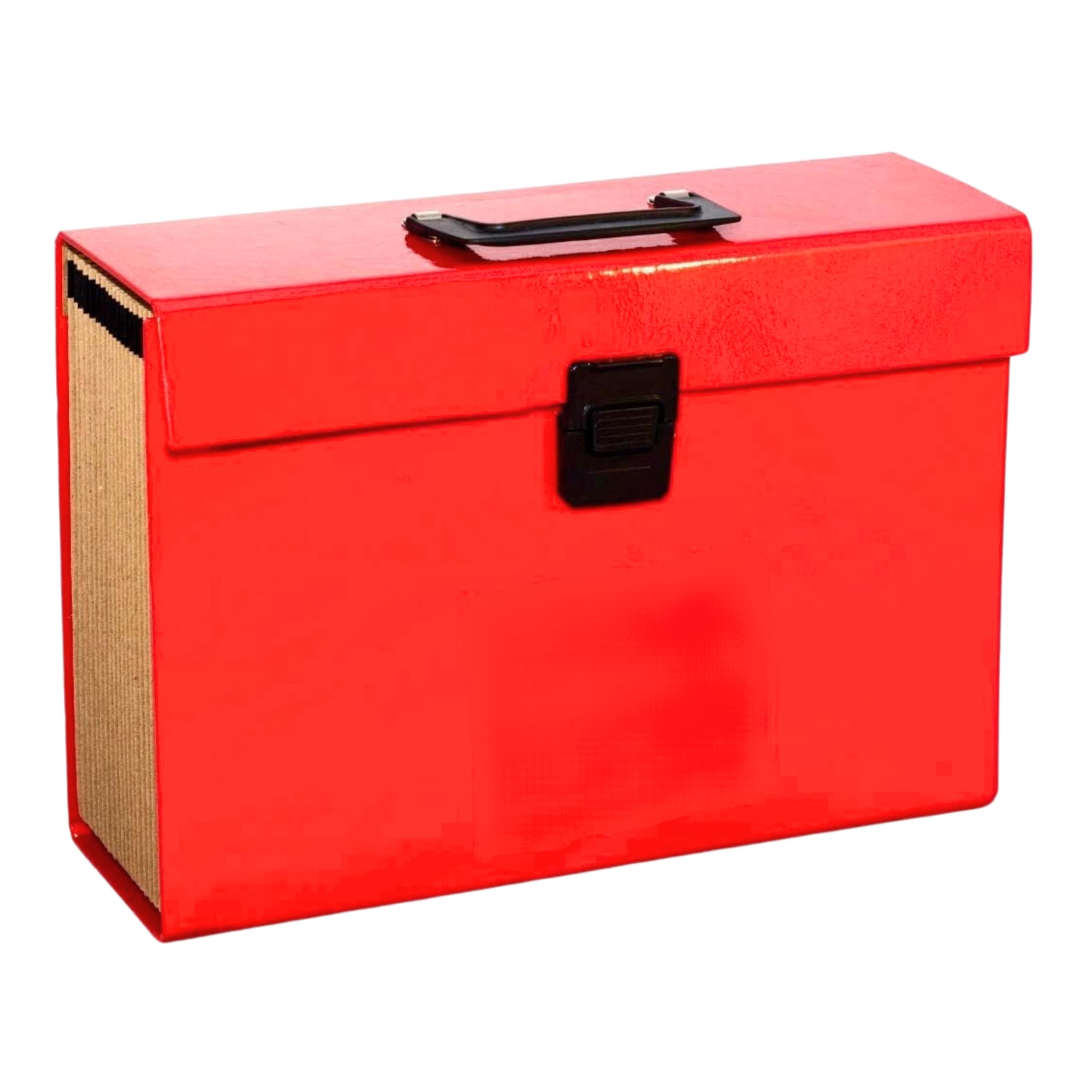 ADEPTNA Highly Durable 19 Pocket Expanding Box File Organiser A4 Paper Folder Case - Perfect for Home School Office Use (RED)