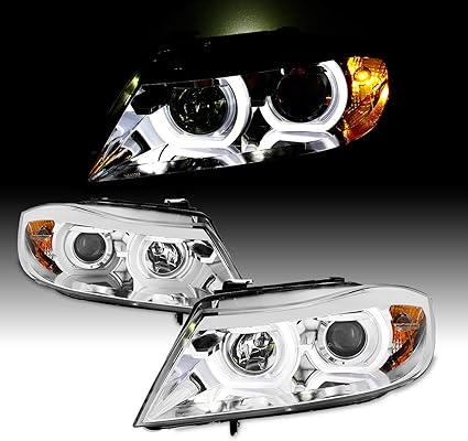 AKKON Faros delanteros para BMW E90 Sedan & Wagon [Estilo Halógeno ...