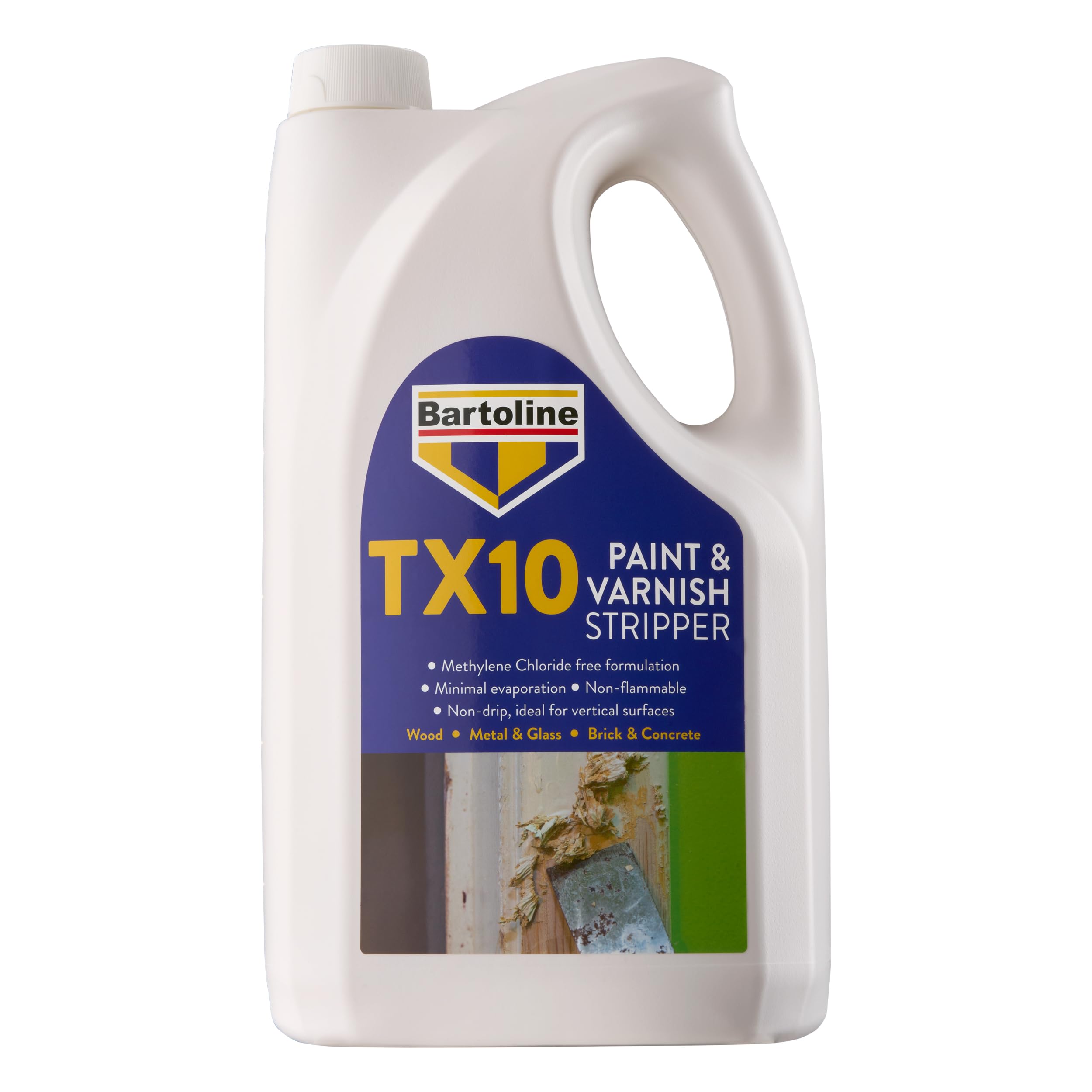 Bartoline TX10 Paint and Varnish Stripper 5L โ Extra Strong, Non-Caustic Paint Remover for Wood, Metal & More