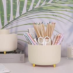 SKYDUE 360 Rotating Plastic Desk Pen Organizer with