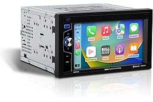 BOSS Audio Systems Elite Series BE62CP Car Stereo - Apple CarPlay, Double Din, 6.2 Inch Touchscreen, Bluetooth, No CD DVD Player, AM/FM Radio Receiver