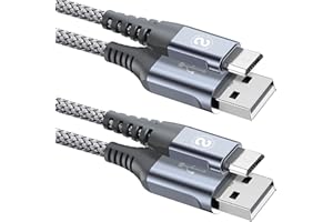 Micro USB Cable Android Charger [2Pack 6.6ft] Galaxy S7 Charger Cord,Android Phone Charger 3.0A Fast Charging Cable for Table