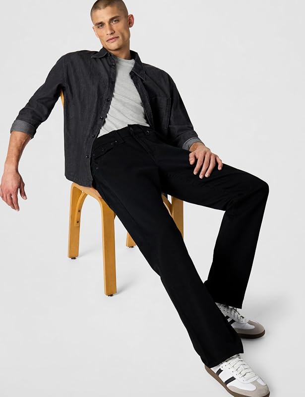 Ricky - Jeans da Uomo a Gamba Dritta, 2sb Body Rinse Black