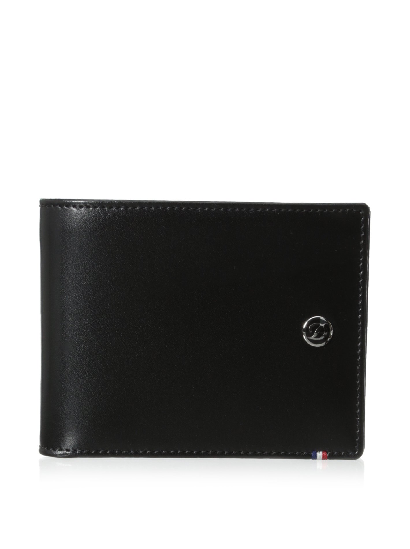S.T Dupont D-180000 6 Credit Cards Billfold Line D Leather Wallet - Black