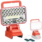 2000LM Cordless LED Work Light for Black&amp;Decker 20V Battery, Portable Handheld Flashlights Tool with USB Port and 2 Brightness Modes for Camping, Fishing, Job Site, Indoor &amp; Outdoor Use