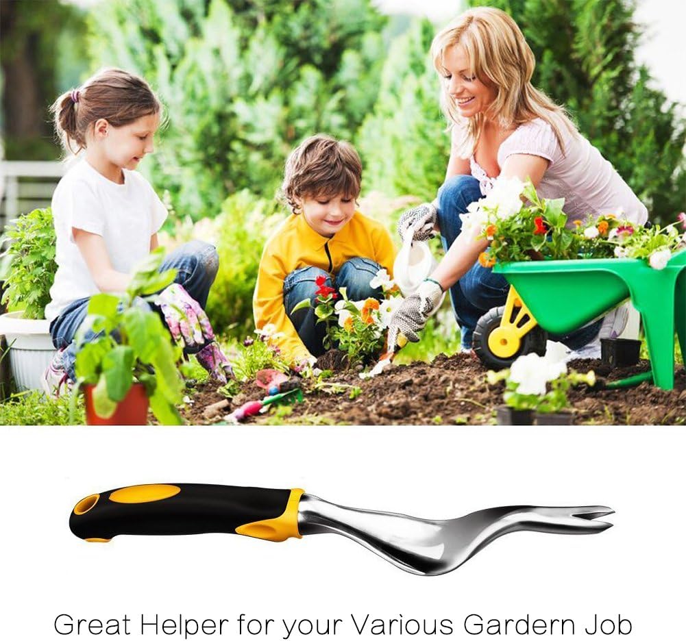 Qi Mei Garden Weeding Removal Cutter Tools Weed Puller Dandelion Digger Puller Weeding Tools Best Tool for Garden Lawn Yard(Yellow) : Garden & Outdoor