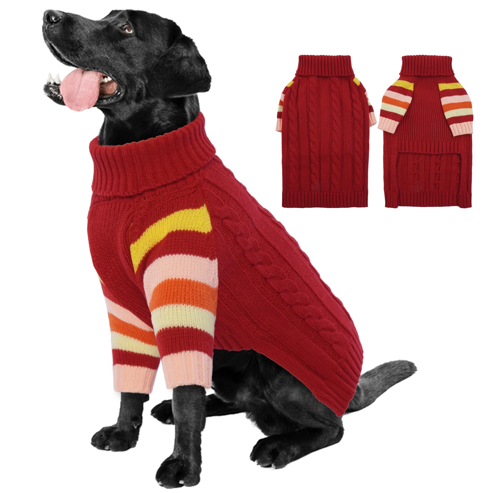 OUOBOB Jumper, Large Dog Warmies for Dogs, Girls or Boys, Christmas Dog Outfits, Golden Retriever Pet Sweatshirt XXXL — image 1