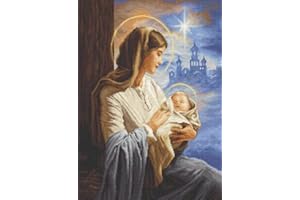 Lucas-S Needlepoint (Half Cross Stitch) Kit, Gold Collection - Saint Mary and The Child, G617