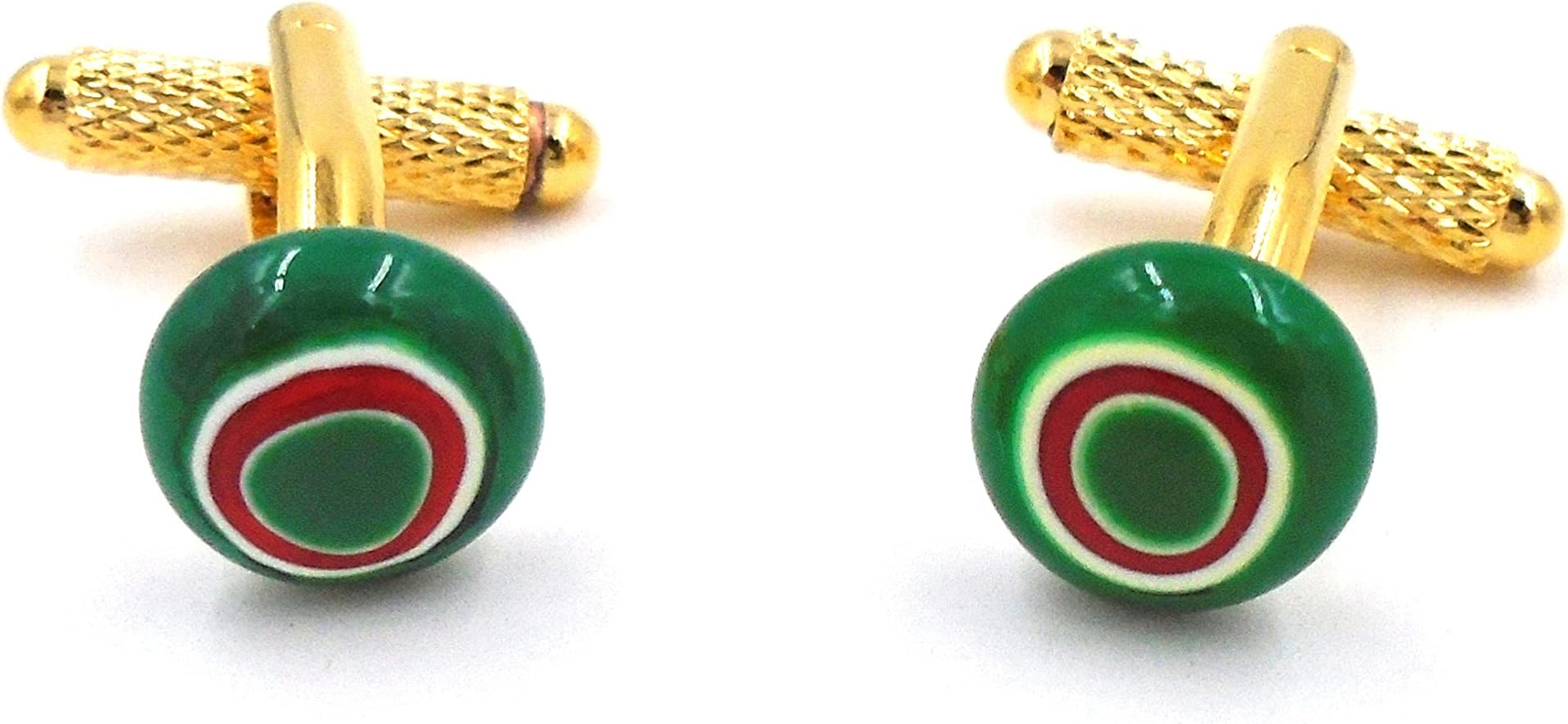 Spanish GlassHand-Made Spanish"Murrine" Glass Cufflinks- Evil Eye
