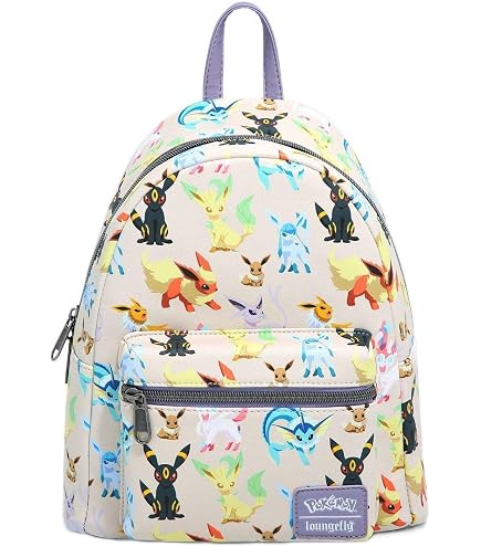 Amazon.com: Loungefly Pokemon Eeveelutions Tattoo Zip Around  display picture 1