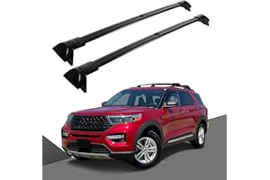 LANBOS Lockable 220lbs Roof Rack Cross Bars Compatible with Ford Explorer 2020 2021 2022 2023 2024 2025, Heavy Duty Aluminum Rooftop Cargo Bars, Crossbars for Skis Kayak Bike Tent Carrier
