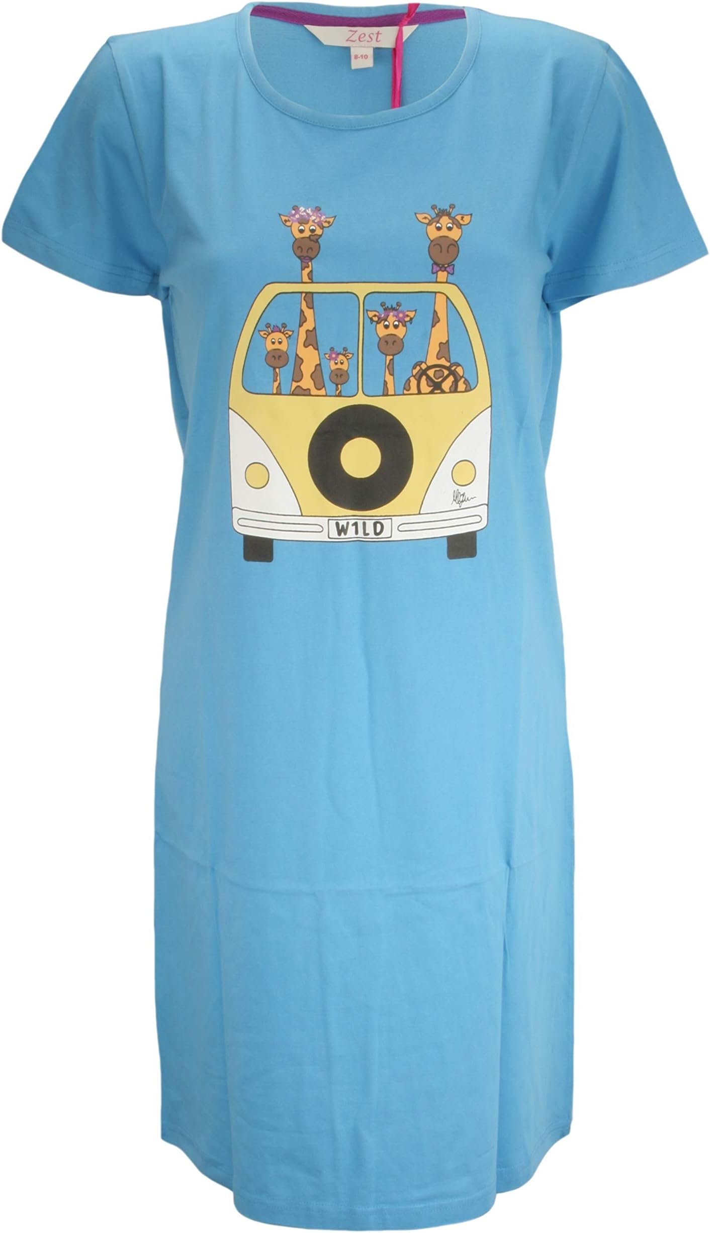 Ladies Cotton Jersey Nightshirt with Motif