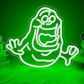 Slimer Neon Sign for Wall Decor Dimmable Green Ghost Neon light Sign Led Ghost Neon Light for Bedroom,Kids Room,Man Cave,Game Room,Neon Party Decorations for Birthday Christmas Gift