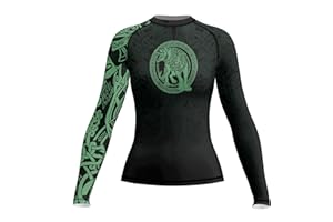 AUREIKA Viking Compression Rash Guard for Women – Jiu Jitsu Rash Guard Long Sleeve for BJJ, MMA, and Workout