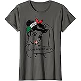 Mexican Rosie Strong Woman Tacos Before Vatos Cinco De Mayo T-Shirt