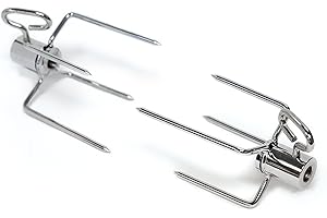 GRILLPRO Broil King Rotisserie Heavy Duty Forks Chrome (2 Pcs)