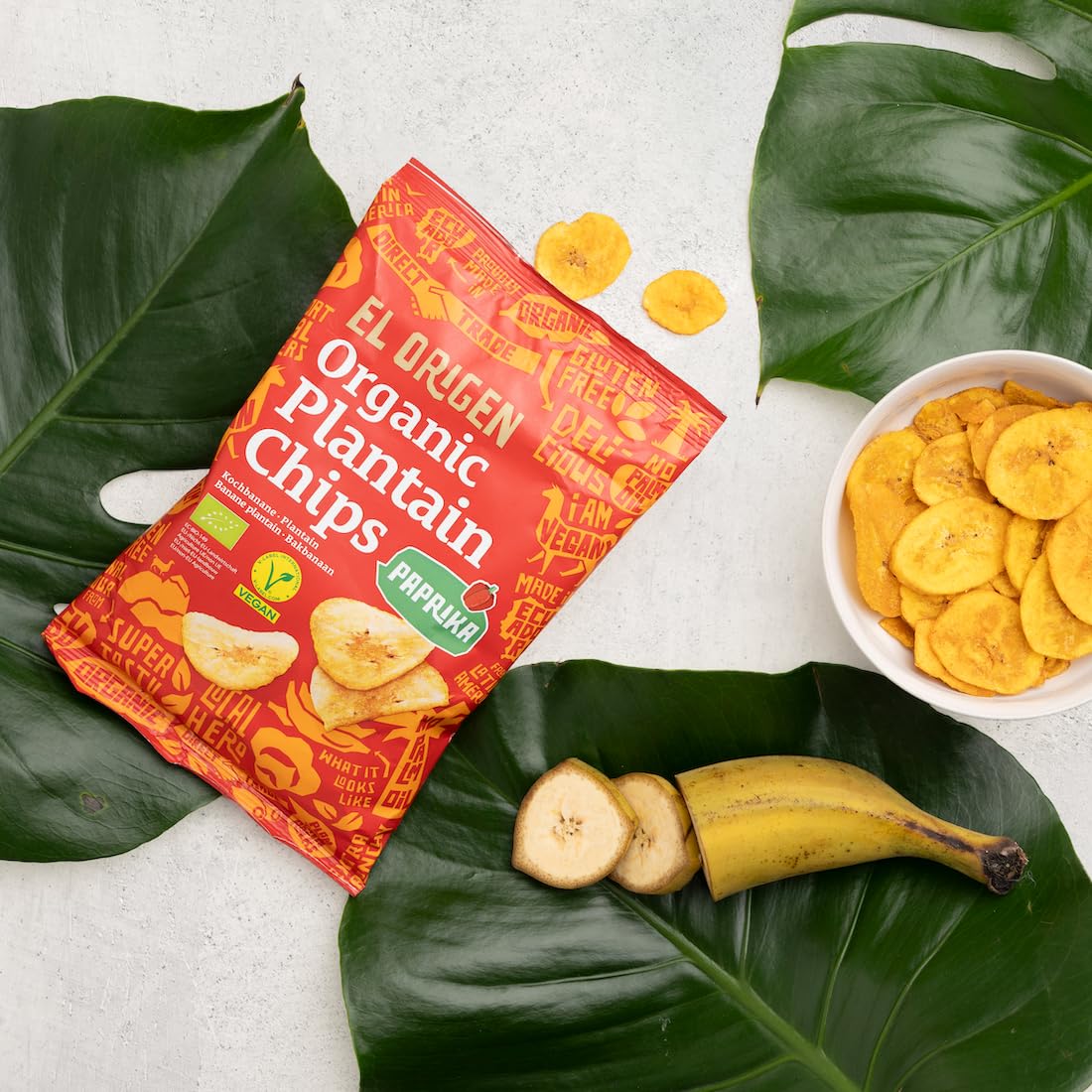 el origen Bio‑Kochbananen Chips Paprika 8×80 g - vegan, glutenfrei, palmölfrei, authentischer Paprika‑Crunch aus Ecuador 4