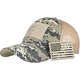 Anna-Kaci Camouflage Trucker Special Tactical Operator Forces USA Flag Patch Baseball Cap