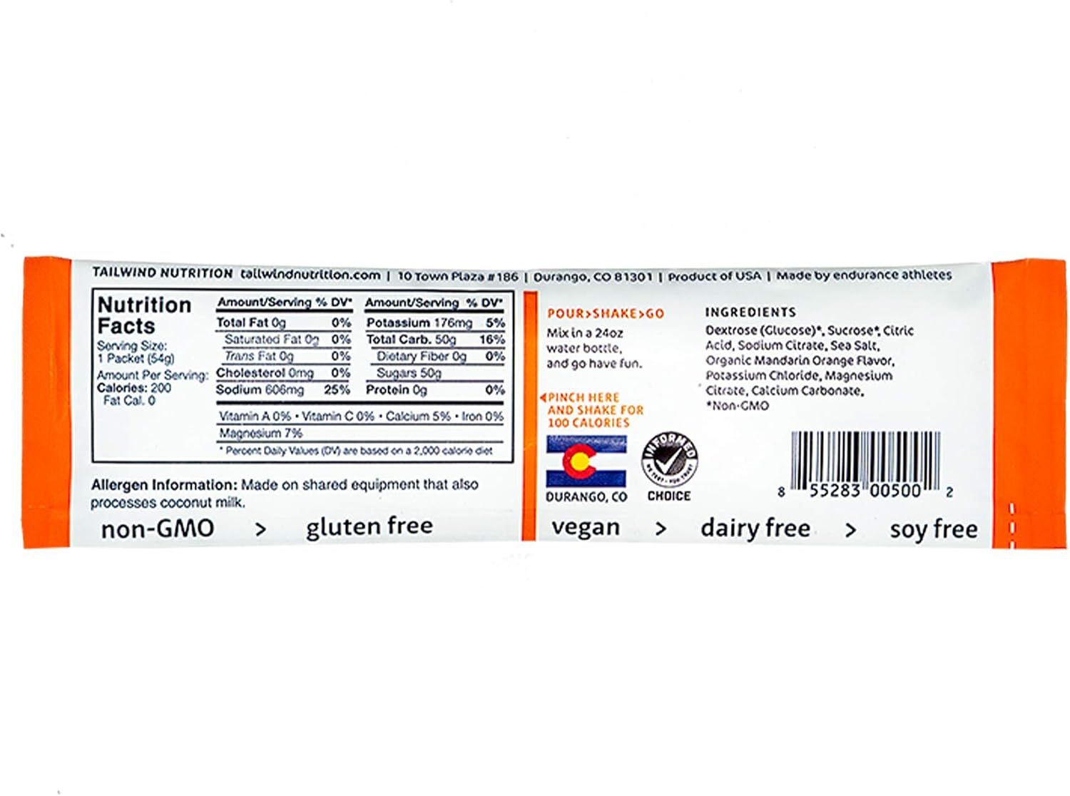 Tailwind Nutrition Endurance Fuel Mandarin Orange Stickpacks 12 pieces, 200 Count (Pack of 1) - Image 3