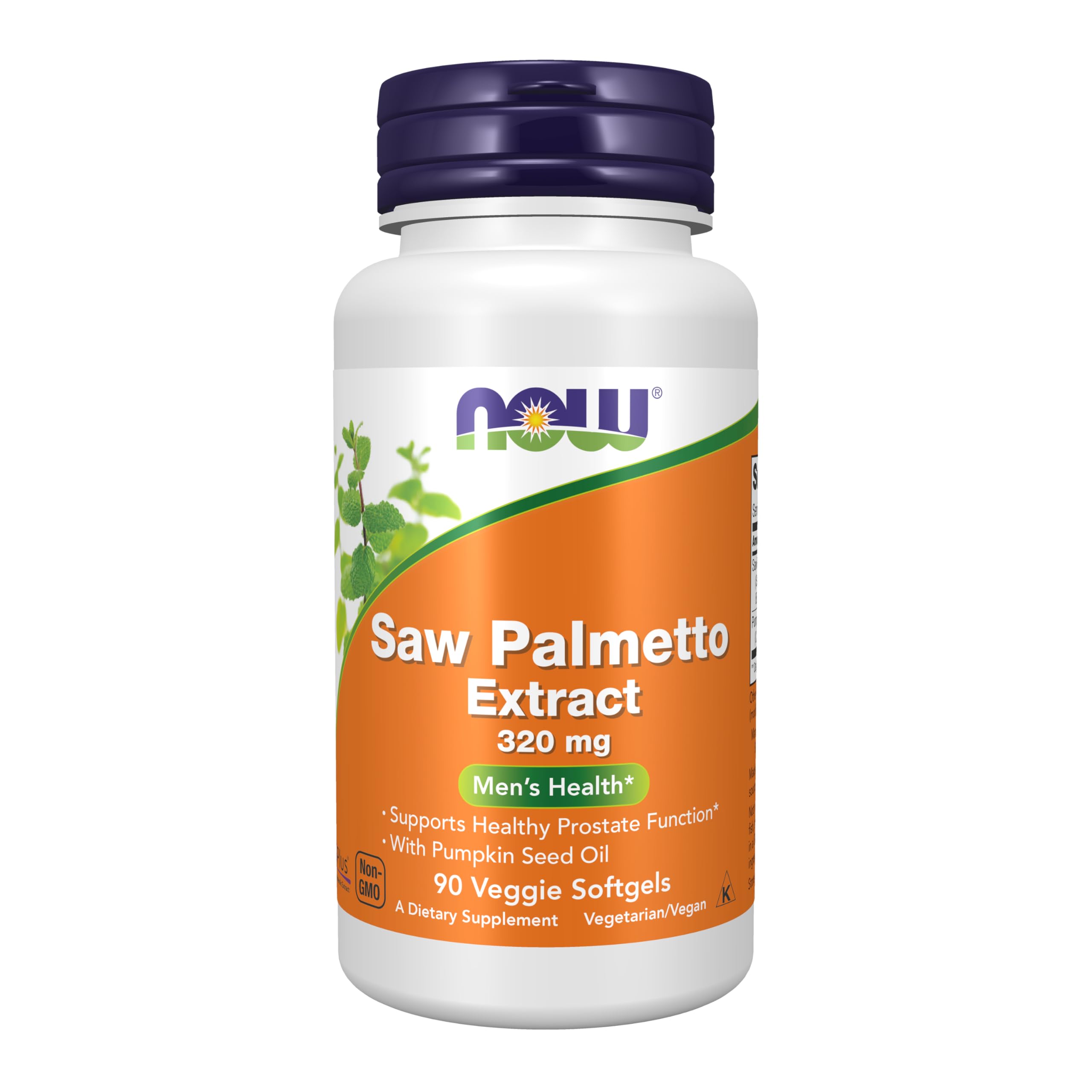 Photo 1 of NOW Supplements, Saw Palmetto Extract 320 mg with Pumpkin Seed Oil, Men's Health*, 90 Veg Softgels