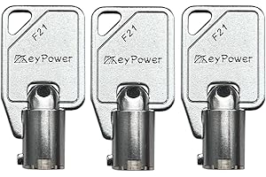 (3) KeyPower F21 Keys for Craftsman Gladiator GarageWorks Toolbox Lock, Tool Chest Cabinet Tubular Key