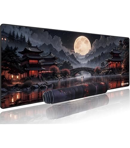 Imegny Alfombrilla De Mouse Extendida Para Juegos, Alfombrilla Portátil Para Teclado Y Mouse Con Bordes Cosidos + Base De Goma Antideslizante (90 X 40 Forest001
