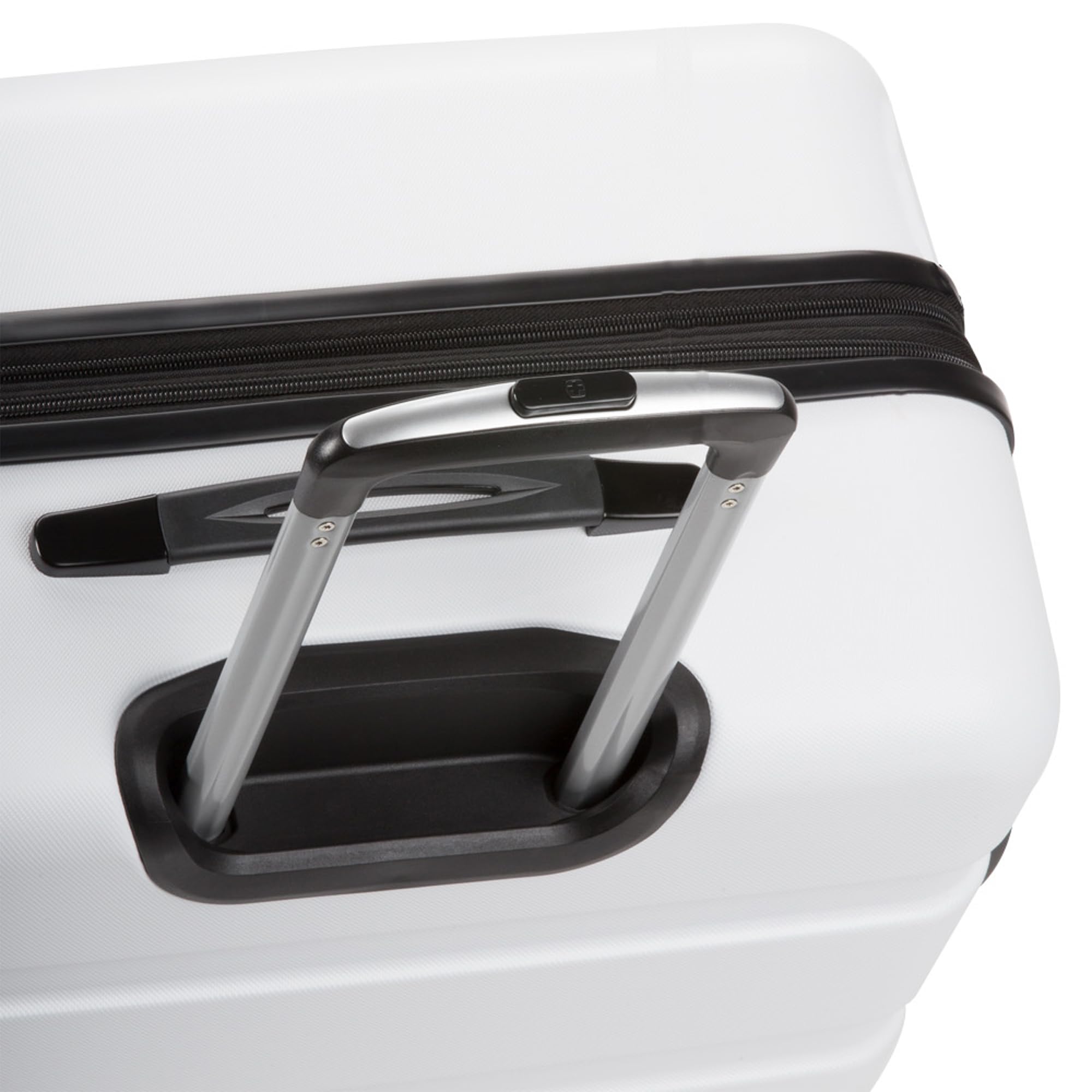 SwissGear 7366 Hardside Expandable Luggage with Spinner Wheels, White, Checked-Medium 23-Inch