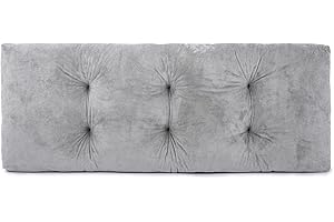 JAMPAYANG Bench Cushion, Non-Slip Tufted Bench Cushions for Swing, Shoe Storage, Window Seat (36"x14", Grey)