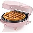 Bestron Mini-Waffeleisen für klassische Waffeln, kleiner Waffelmaker mit Antihaftbeschichtung, für Kindergeburtstage, Familienfeiern, Ostern oder Weihnachten, Retro Design, 550 Watt, Farbe: Rosa