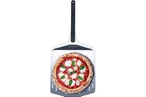Ooni 14” Perforated Pizza Peel – 14 Inch Metal Aluminium Peel, Pizza Spatula Paddle, Lightweight Turning Peel with Long Handl