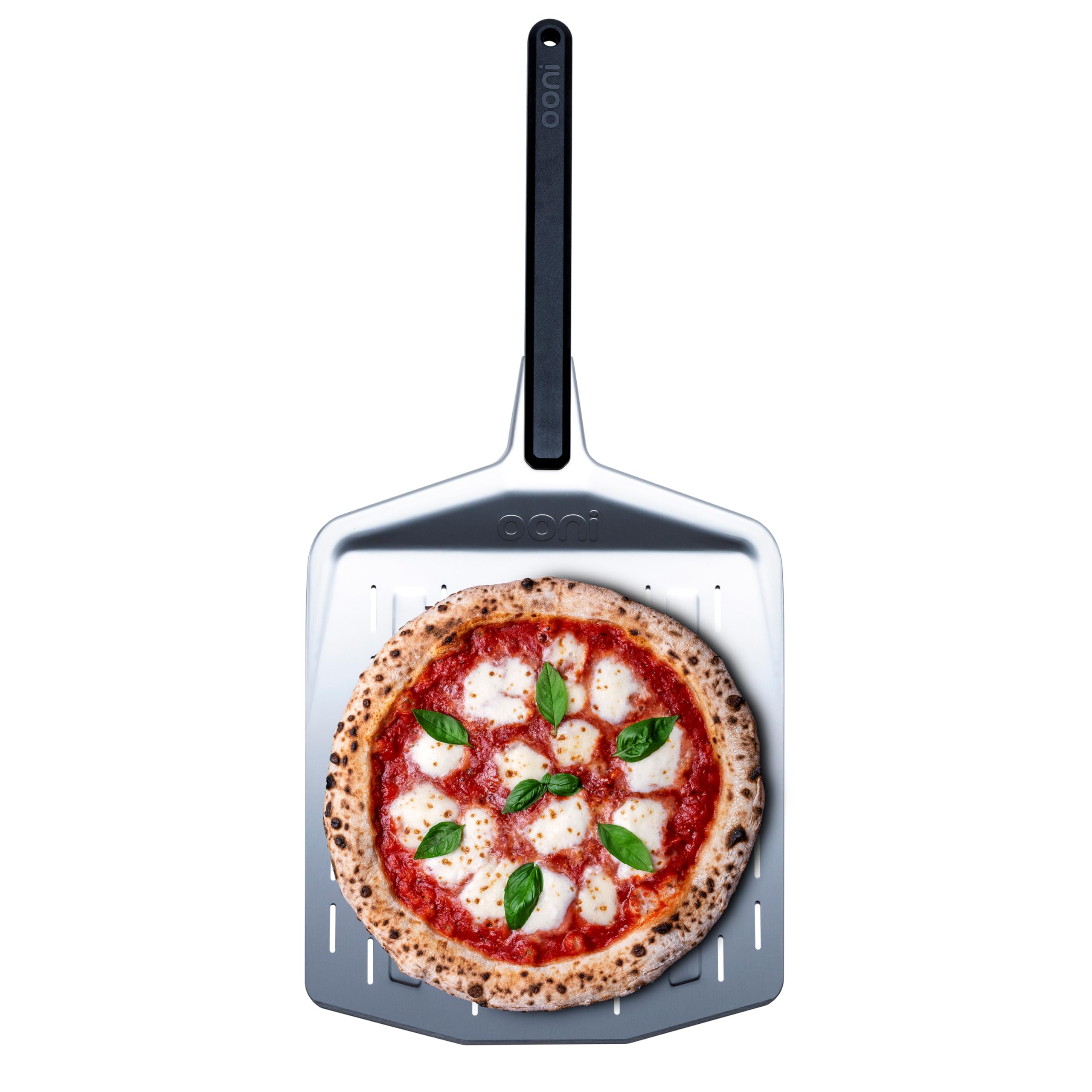 Ooni 14” Perforated Pizza Peel – 14 Inch Aluminium Peel, Pizza Spatula Paddle, Lightweight Turning Peel with Long Handle
