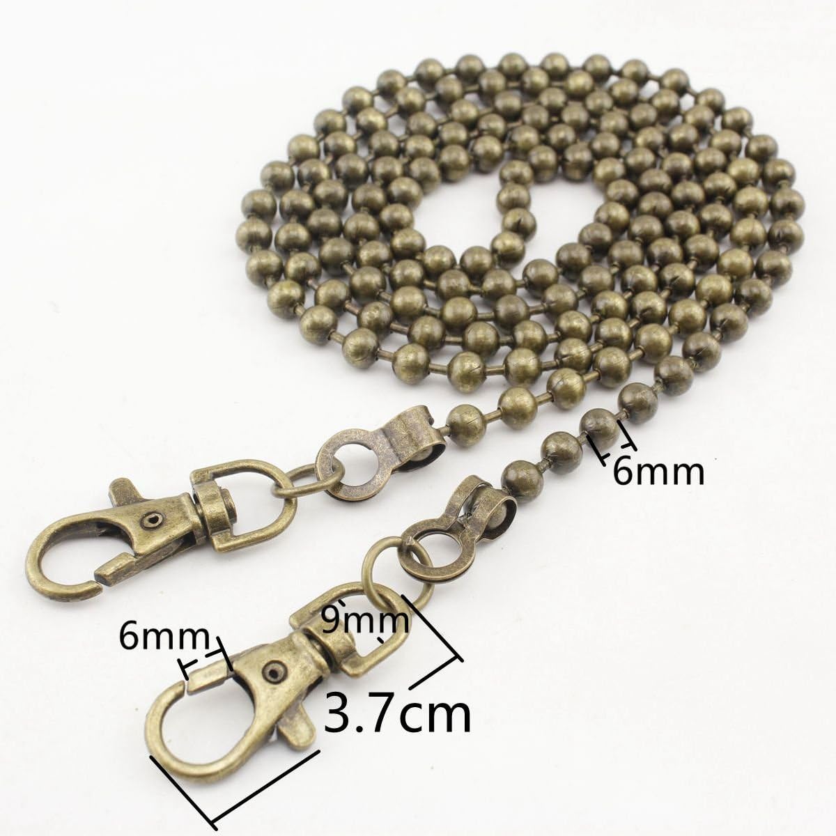 Anti Brass, 120cm Iron Cross Body Metal Purse Chain,Ball Chain for Bag Handle,Bag,Handbag and Purse Making Chain Replacement D40