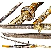 Kamaiwo-1045/1060 Clay Tempering high Carbon Steel Hademade Heat Tempered Full Handmade Hand Forged Japanese Katana Authentic,Sword Real Weapons,Full Tang,Functional,Practical Sharp