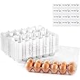 60 Pack Egg Cartons Cheap Bulk One Dozen Clear Empty Egg Cartons Chicken Eggs Home Ranch Chicken Far Commercial Business Market Display 2x6 Grids Med