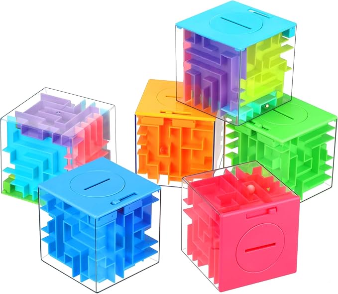 6 Pieces Money Maze Puzzle Box, A Fun Unique Way to Boys, Girls, Adults and People You Love, Fun