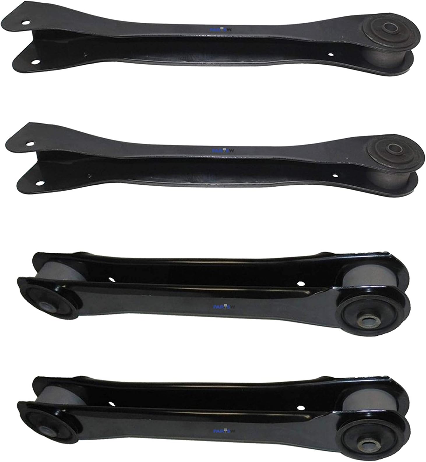 4 Pc Suspension LH RH Kit Upper & Lower Control Arm & Bushings Pre-Assembled Fits Jeep TJ 1997-2006 All Models Jeep Wrangler 1997-2006 All Models