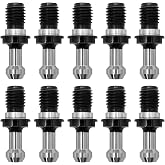 QWORK 10Pcs CAT40 45&deg;Pull Stud Retention Knob for HAAS CAT 40 CNC Tool Holder Replace# 202-5925
