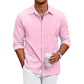 COOFANDY Men's Oxford Shirt Long Sleeve Casual Button Down Shirts Regular Fit Dress Shirts