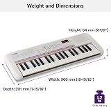 Yamaha Remie PSS-E30 Portable Mini Keyboard White 47 Voices 74 Effects view 3