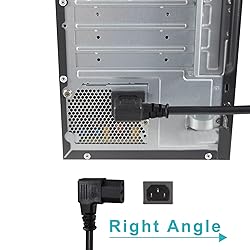90 Degree Computer Power Cord Right Angle - 1FT