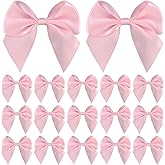 Peotclola Pink Satin Ribbon Bows 2.5" Self-Adhesive Gift Wrap Bows with Double-Sided Tape for Gift Wrapping, Wedding Decor, Birthday Presents, Party Decor, DIY Crafts, Baby Shower, Anniversary,50 PCs