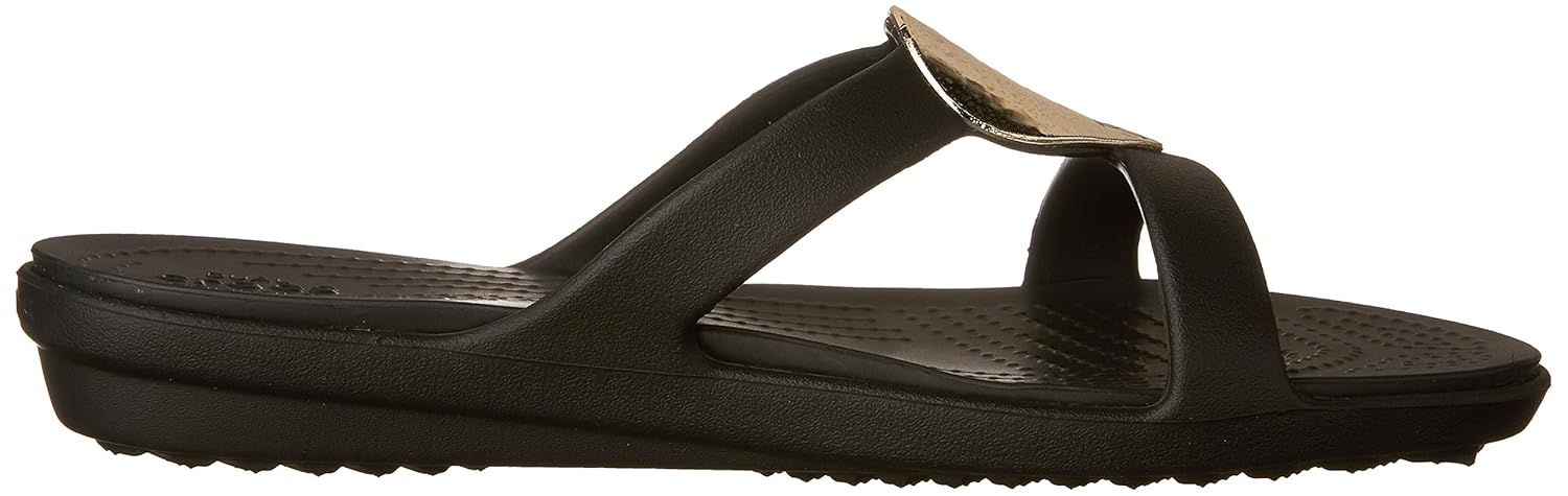 crocs sanrah embellished women sandal in black