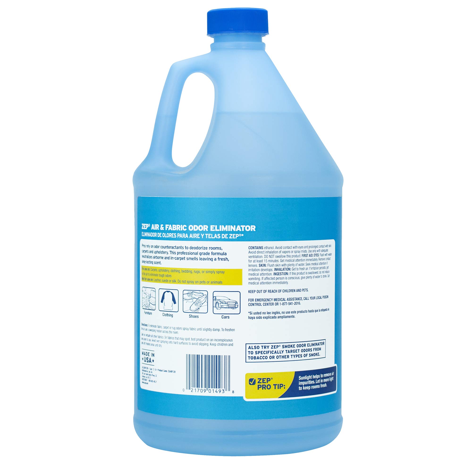 Zep Air and Fabric Odor Eliminator 128 Ounce (1 Gallon) ZUAIR128 - Refresh Your Home, Office and Business