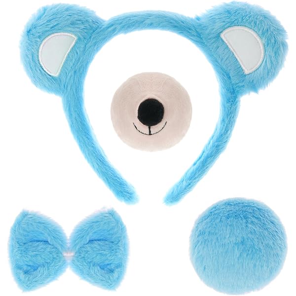 Disfraz De Oso Amarillo Con Diadema Y Cola - Orejas De Oso Para Adultos, Mujeres Y Hombres, Ideal Para Cosplay Y Fiestas