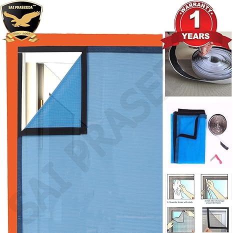 SAI PRASEEDA Mosquito Net for Window with Fiber Glass 3/4feet(90/120cm) 35/47Inches 1