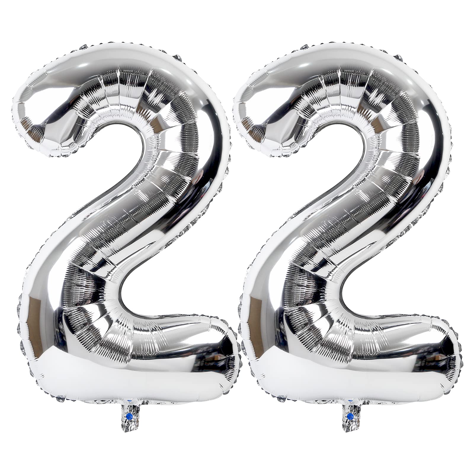 Photo 1 of Huge Silver Balloon Number 22,40 Inch Silver 22nd Mylar Foil Helium Birthday Decoration Balloons?Silver 22 Balloons For Wedding Anniversary Birthday Party Decors,22Year Old Men Women Birthday Balloons