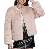 QUENTY PIELIES Faux Fur Coat Women’s Jacket Winter Long Sleeve Overcoat Warm