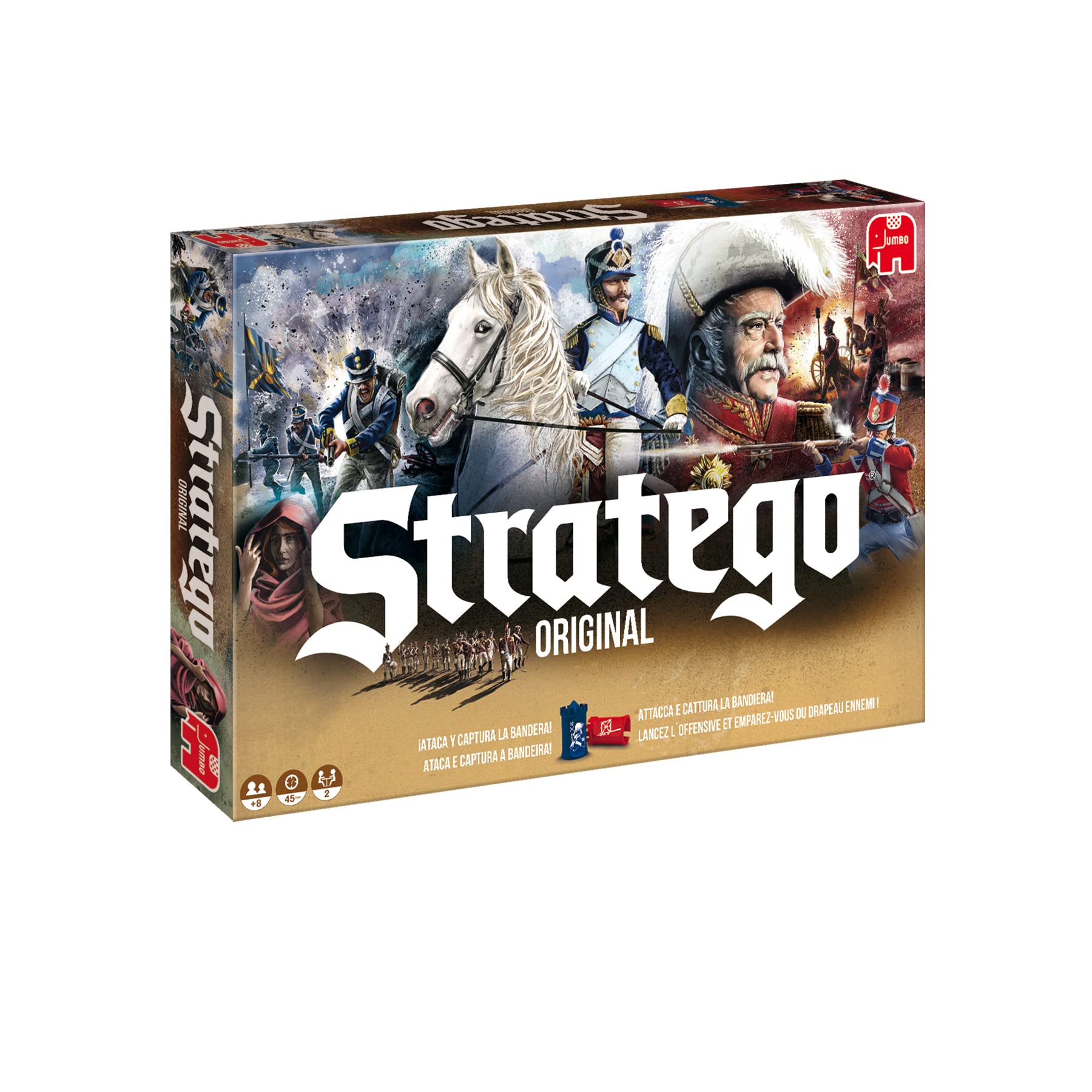 Dujardin – Stratego Original – Board Game – Board Game – Strategy Game – Attack and Collect the Opponent's Flag – To Play With Family or Friends – 2 Players – Ages 8 and Above